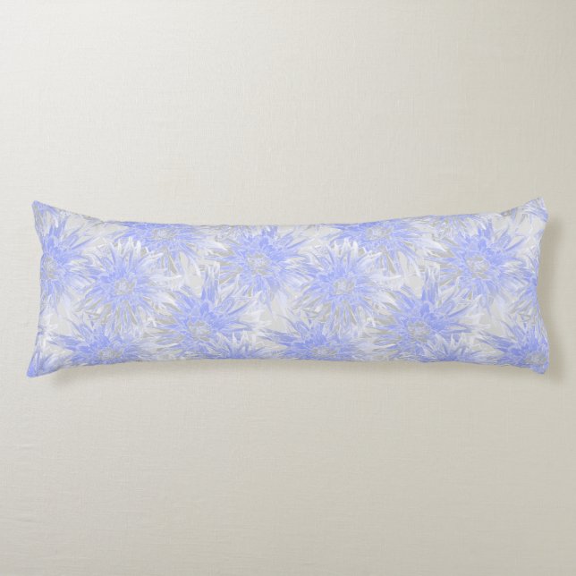 Grey-blue dahlias. body cushion (Front)