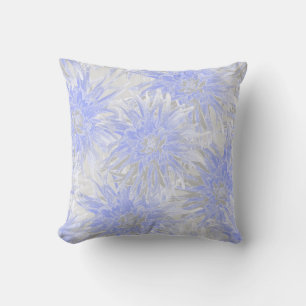Grey-blue dahlias. cushion