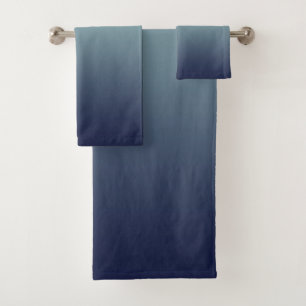 Grey-blue gradient. bath towel set