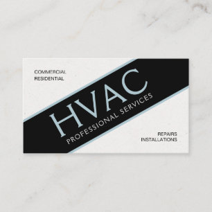 Grey Blue HVAC Standard, 3.5" x 2.0" Business Card
