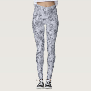 Grey Blue marble Leggings