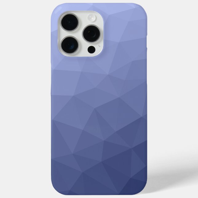 Grey blue ombre gradient geometric mesh pattern Case-Mate iPhone case (Back)