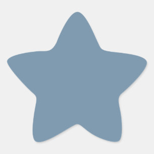 Grey Blue (solid colour) Star Sticker