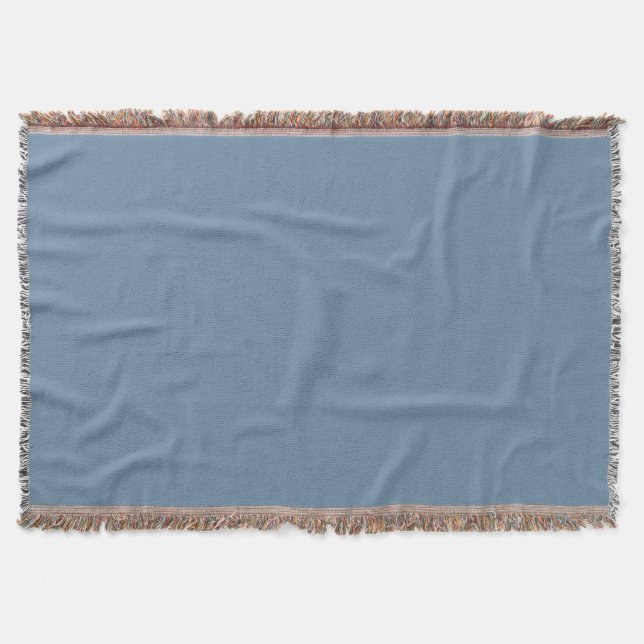  Grey Blue (solid colour) Throw Blanket (Front)