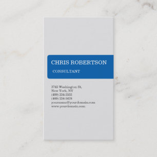 Grey Blue Striped Attractive Charm Business Card