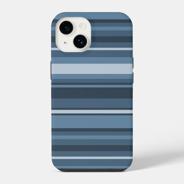 Grey-blue stripes Case-Mate iPhone case (Back)