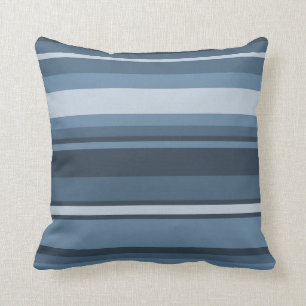 Grey-blue stripes cushion