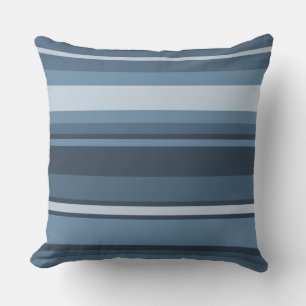 Grey-blue stripes cushion