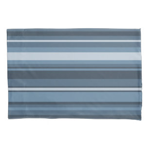 Grey-blue stripes pillowcase