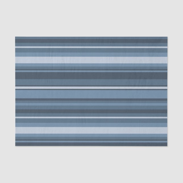 Grey-blue stripes tissue paper (Front)