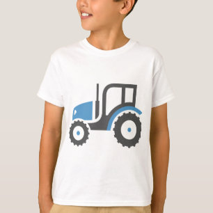 Grey Blue Tractor T-Shirt