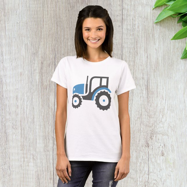 Grey Blue Tractor T-Shirt (Creator Uploaded)