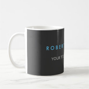 Grey Blue Trendy Coffee Mug