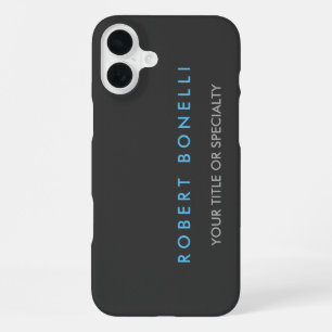 Grey Blue Trendy iPhone 16 Plus Case