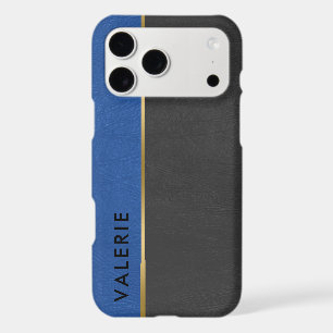 Grey & blue Vintage Faux Leather