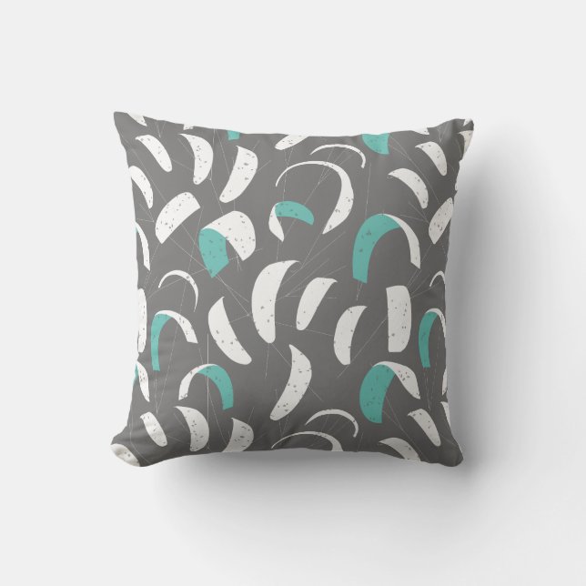 Grey Blue White Kiteboarding Cushion (Front)