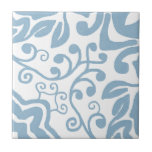 Grey Blue White Vintage Original Unique Watercolor Tile<br><div class="desc">Beautiful high quality original watercolor vintage pattern ceramic tile grey blue on a white background. Perfect for a fresh style interior design.</div>