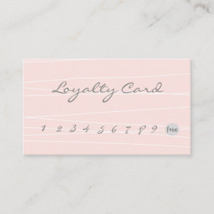 Grey Blush Elegant Loyalty Card