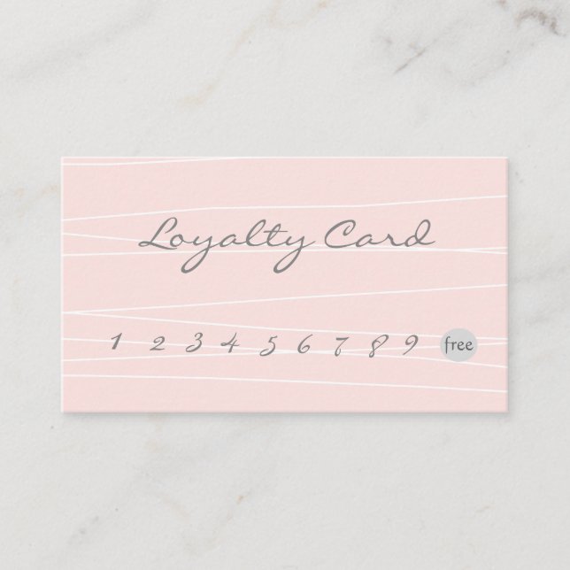 Grey Blush Elegant Loyalty Card (Front)