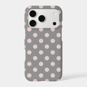 Grey & Blush Pink Polka Dots Dot Modern
