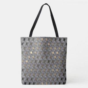 Grey boards on a light brown to dark background tote bag
