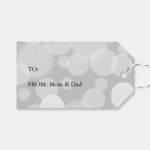 Grey Bokeh Gift Tags