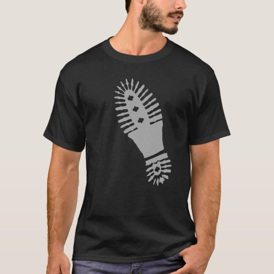 Grey Bootprint (large) T-Shirt