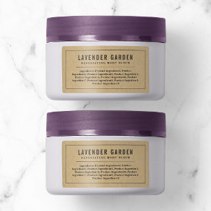 Grey Border & Line Ingredients List Kraft Product Label