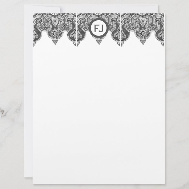  Grey Border Stationary Letterhead (Front)