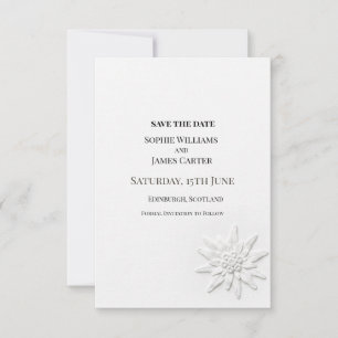 Grey Botanical Wedding Save The Date
