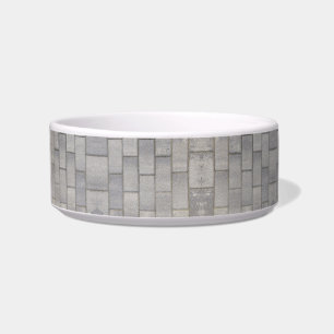 Grey Brick Cement Sidewalk Bowl