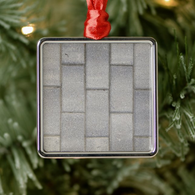 Grey Brick Cement Sidewalk Metal Tree Decoration (Tree)