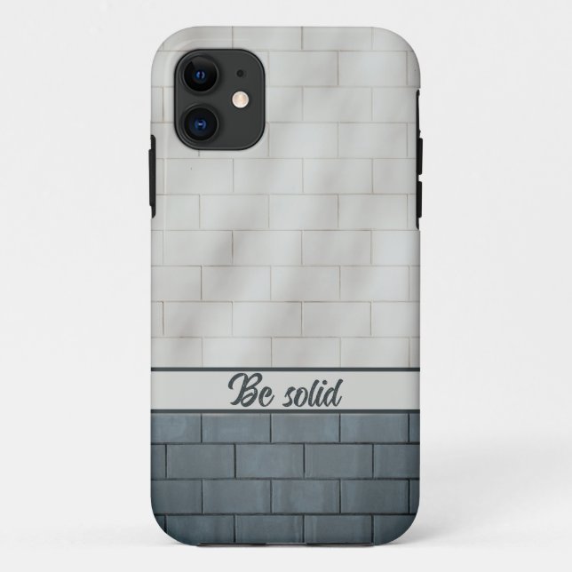 Grey brick wall IPhone Case (Back)