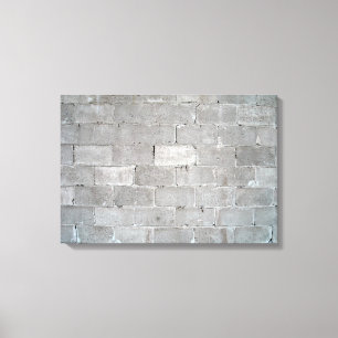 Grey Brick Wall Texture Canvas Print