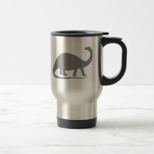 Grey Brontosaurus Travel Mug