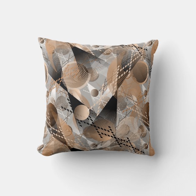 Grey, brown abstraction. cushion (Front)
