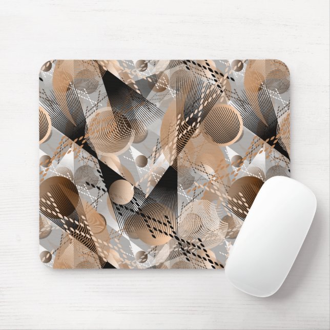 Grey, brown abstraction. mouse mat (With Mouse)