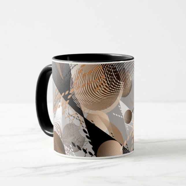 Grey, brown abstraction. mug (Front Left)