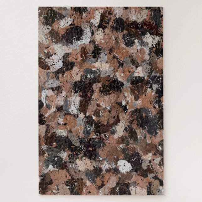 Grey, Brown and Black Paint Splatters  Jigsaw Puzzle (Vertical)