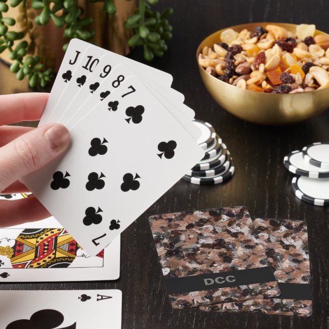 Grey, Brown and Black Paint Splatters  Playing Cards (In Situ)