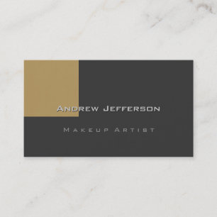 Grey Brown Beige Professional Artist Business Card