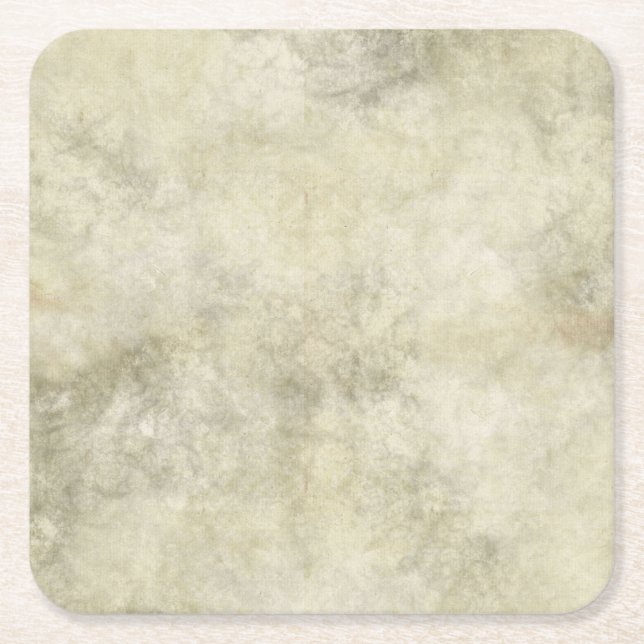Grey Brown Marble Look Square Paper Coaster (Front)