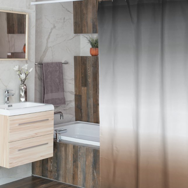 Grey Brown Ombre  Shower Curtain (Creator Uploaded)