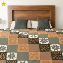 Grey Brown Orange Classic European Mosaic Tiles