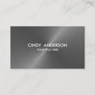 Grey Brushed Metal Sheen Business Card