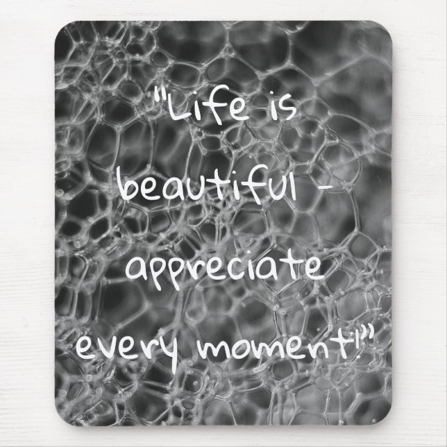 Grey Bubble Design Mouse Mat (Front)