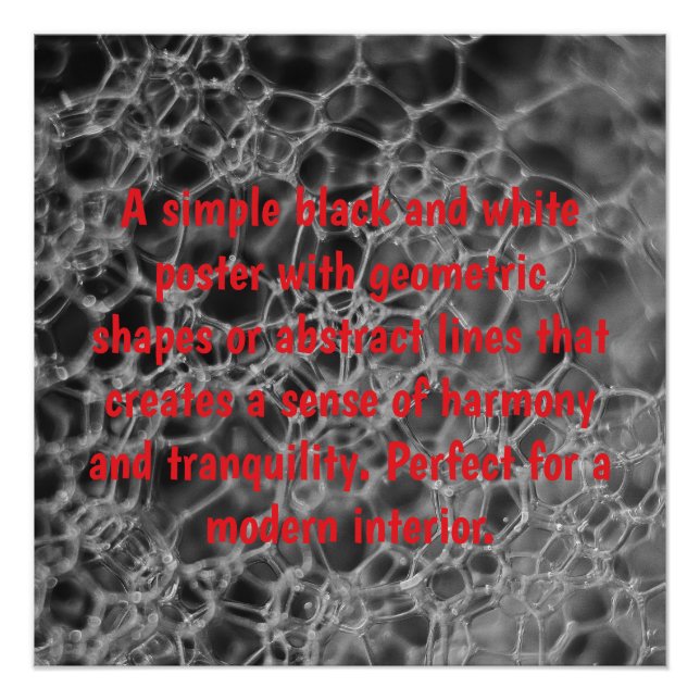 Grey Bubble Design Poster (Front)