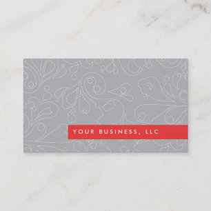Grey Bubbles with Red Bar Business Card Design