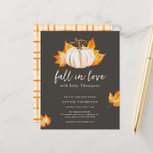 Grey   Budget Pupmkin Fall In Love Baby Shower