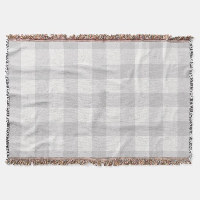 Grey Buffalo Check | Modern Farmhouse Throw Blanket (Front)